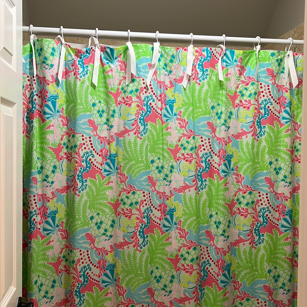 Lilly Pulitzer “Checking In” Shower Curtain